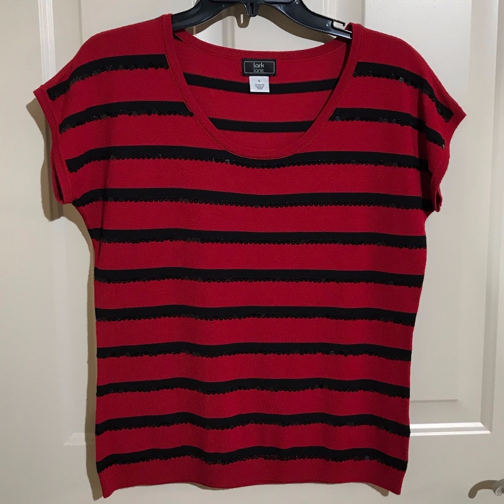 Lark Lane Knit Cap Sleeve Top